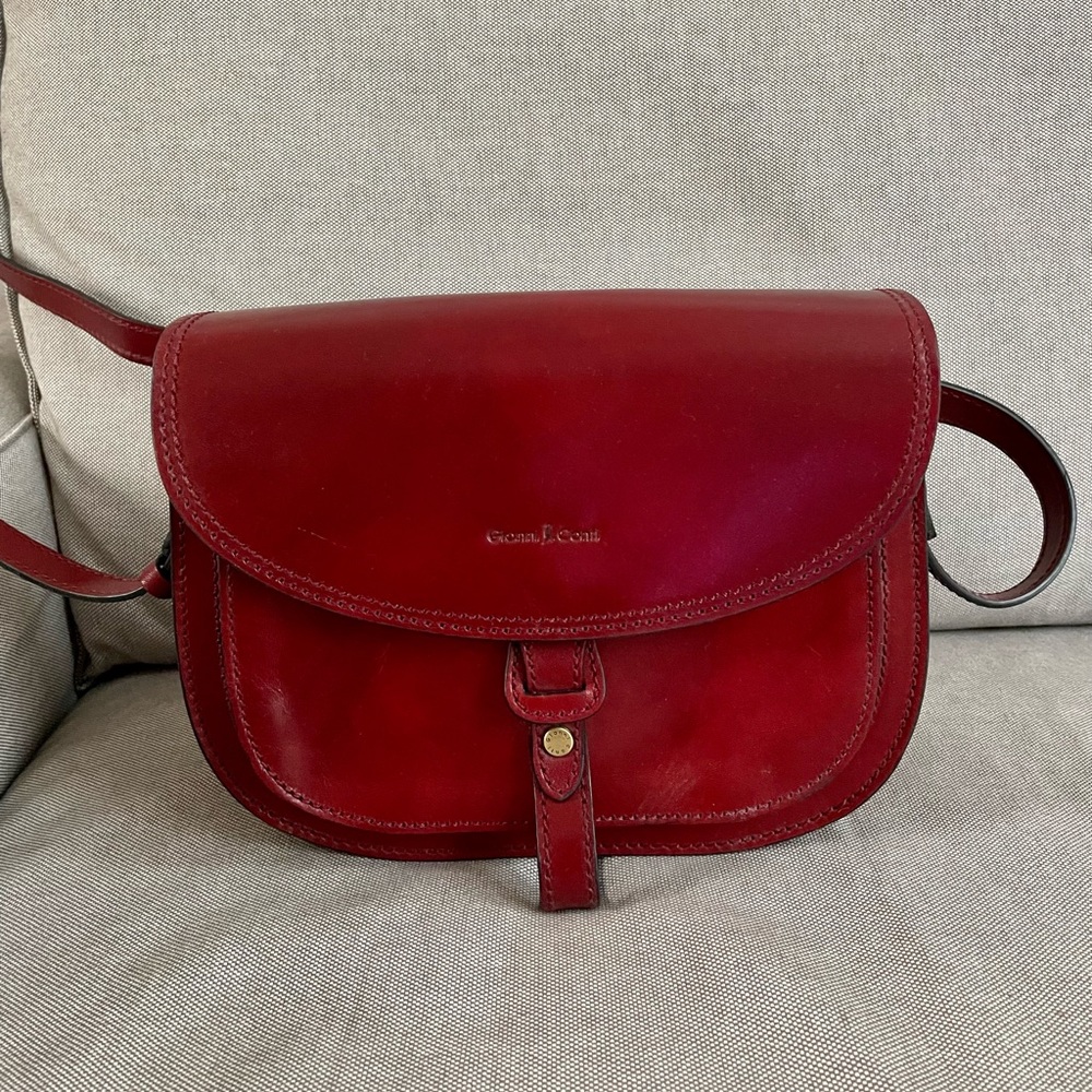 NEW Red Leather Crossbody Bag (Gianni Conti)
